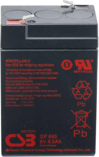 Аккумулятор для ИБП CSB Battery GP645 (6В/4.5 А·ч) - 1/1