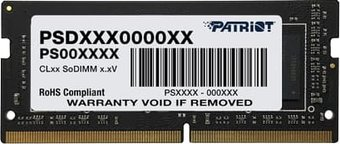 Оперативная память Patriot 8GB DDR4 SODIMM PC4-21300 PSD48G26662S - 1/1