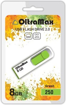 USB Flash OltraMax 250 8GB (зеленый) [OM-8GB-250-Green] - 1/1