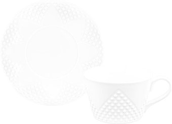 Чашка с блюдцем Elan Gallery Ромбики 540502 - 1/1