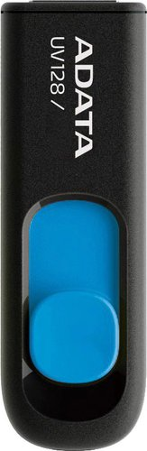 USB Flash ADATA DashDrive UV128 128GB (черный/синий) - 1/1