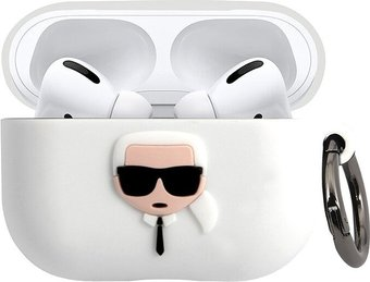 Чехол CG Mobile Karl Lagerfeld with ring для AirPods Pro KLACAPSILGLWH (белый) - 1/1