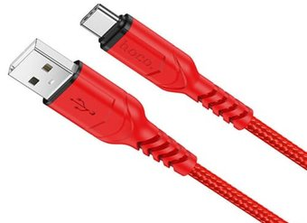 Кабель Hoco X59 Victory USB Type-A - USB Type-C (2 м, красный) - 1/1