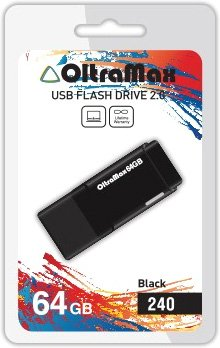 USB Flash OltraMax 240 64GB (черный) [OM-64GB-240-Black] - 1/1