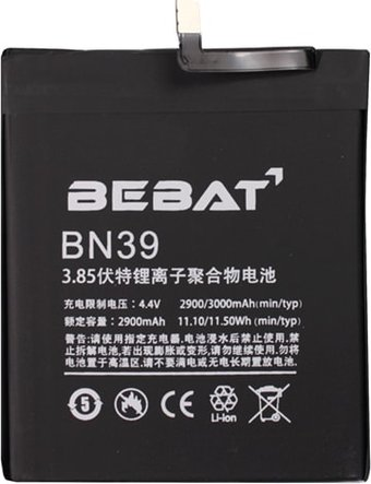 Аккумулятор для телефона Bebat BN39 - 1/1