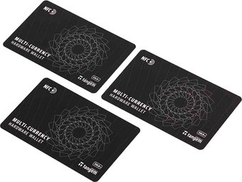 Аппаратный криптокошелек Tangem Wallet набор из 3 карт (черный) - 1/1