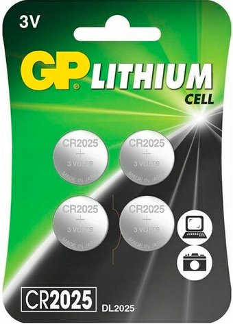 Батарейка GP Lithium CR2025 4шт - 1/1