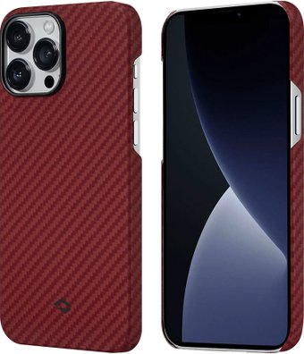 Чехол для телефона Pitaka MagEZ Case 2 для iPhone 13 Pro (twill, красный/оранжевый) - 1/1