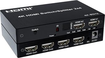 Переключатель USBTOP 2x4 HDMI PRO 4K 60Hz - 1/1