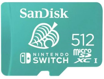 Карта памяти SanDisk Nintendo Switch Licensed Card Animal Crossing Edition microSDXC 512GB SDSQXAO-512G-GN3ZN - 1/1