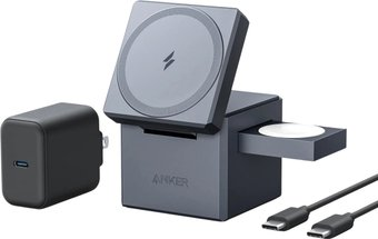 Беспроводное зарядное Anker 3-in-1 Cube with MagSafe - 1/1