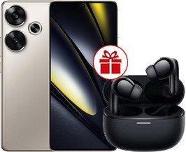 Смартфон POCO F6 12GB/512GB с NFC международная версия (титан) и Xiaomi Redmi Buds 5 Pro (черный) по акции - 1/1