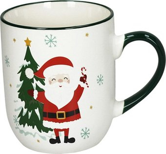 Кружка Andrea Fontebasso New Milk & Coffee Babbo Mood. Санта и елка NL68401M248_2 (зеленый) - 1/1