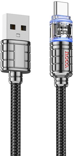 Кабель Hoco U122 USB Type-A - USB Type-C (1.2 м, черный) - 1/1