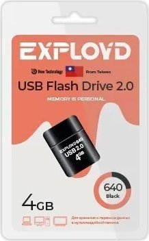 USB Flash Exployd 640 4GB (черный) - 1/1