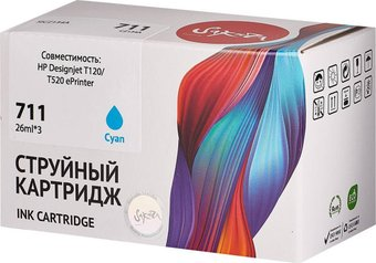 Картридж Sakura Printing SICZ134A (аналог HP 711 Cyan) - 1/1