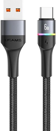Кабель Usams U76 USB Type-A - USB Type-C (1.2 м, черный) - 1/1