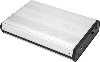 Бокс для накопителей 3.5" USBTOP SATA – USB3.0 (серебристый, с блоком питания) - 1/1