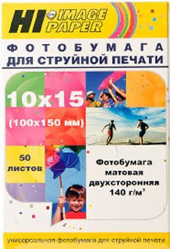 Фотобумага Hi-Black Hi-Image Матовая двусторонняя 10x15 140 г/кв.м. 50 л [A21178] - 1/1
