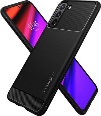 Чехол для телефона Spigen Rugged Armor для Galaxy S21 ACS02421 (черный матовый) - 1/1