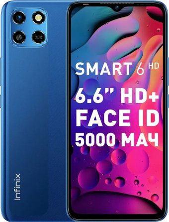 Смартфон Infinix Smart 6 HD 2GB/32GB (синий) - 1/1