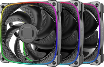 Комплект вентиляторов для корпуса Geometric Future Squama 2503 ARGB Triple Pack (черный) - 1/1
