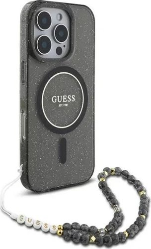 Чехол для телефона Guess PC/TPU Glitter (MagSafe) для iPhone 16 Pro Max GUHMP16XHGCRELSK - 1/1