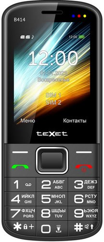 Кнопочный телефон TeXet TM-B414 (черный) - 1/1