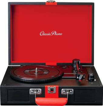Виниловый проигрыватель Lenco TT-110 (черный/красный) - 1/1