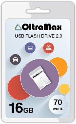 USB Flash OltraMax 70 16GB (белый) - 1/1