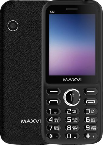 Кнопочный телефон Maxvi K32 (черный) - 1/1