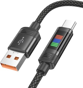 Кабель Hoco U126 USB Type-A - USB Type-C (1.2 м, черный) - 1/1