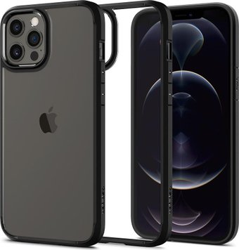 Чехол для телефона Spigen Ultra Hybrid для iPhone 12/iPhone 12 Pro ACS01703 (черный) - 1/1