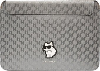 Чехол CG Mobile Karl Lagerfeld Saffiano Sleeve Monogram NFT Choupette KLCS14SAKHPCG 13/14" (серебристый) - 1/1