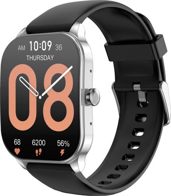 Умные часы Amazfit Pop 3S (серебристый, с силиконовым ремешком) - 1/1