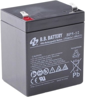 Аккумулятор для ИБП B.B. Battery BP5-12 (12В/5 А·ч) - 1/1