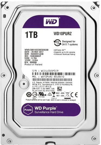 Жесткий диск WD Purple 1TB [WD10PURZ] - 1/1