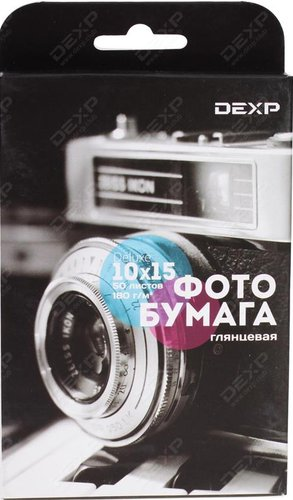Фотобумага DEXP Deluxe Gloss 10x15 180 г/кв.м. 50 листов [0805541] - 1/1