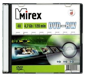 DVD-RW диск Mirex 4.7Gb 4x UL130032A4S (1 шт.) - 1/1