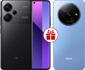 Смартфон Xiaomi Redmi Note 13 Pro+ 5G 12GB/512GB с NFC международная версия (полуночный черный) и Redmi A3 3GB/64GB (звездный синий) по акции - 1/1