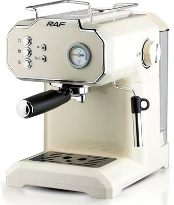 Рожковая кофеварка RAF R.104 (белый) - 1/1
