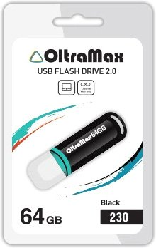 USB Flash OltraMax 230 64GB (черный) [OM-64GB-230-Black] - 1/1