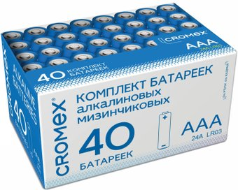 Батарейка Cromex Alkaline АAA LR03 24А 40шт - 1/1