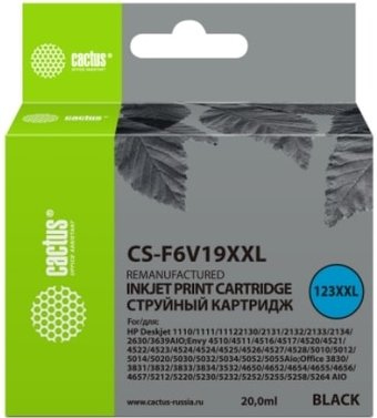 Картридж CACTUS CS-F6V19XXL (аналог HP 123XL F6V19AE) - 1/1
