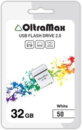 USB Flash OltraMax 50 32GB (белый) - 1/1