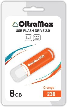 USB Flash OltraMax 230 8GB (оранжевый) [OM-8GB-230-Orange] - 1/1