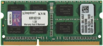 Оперативная память Kingston ValueRAM 4GB DDR3 SO-DIMM PC3-12800 (KVR16S11/4) - 1/1