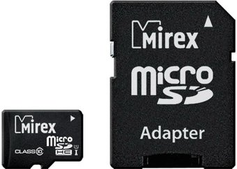 Карта памяти Mirex microSDHC UHS-I (Class 10) 32GB + адаптер [13613-ADSUHS32] - 1/1