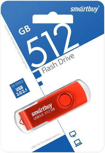 USB Flash SmartBuy Twist 3.0 512GB (красный) - 1/1