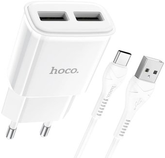 Сетевое зарядное Hoco C88A USB Type-C (белый) - 1/1